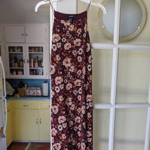 Burgundy floral dress